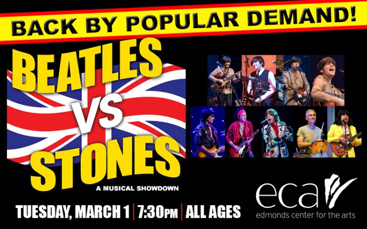 Beatles vs. Stones - A Musical Showdown. Photo courtesy of Edmondscenterforthearts.com