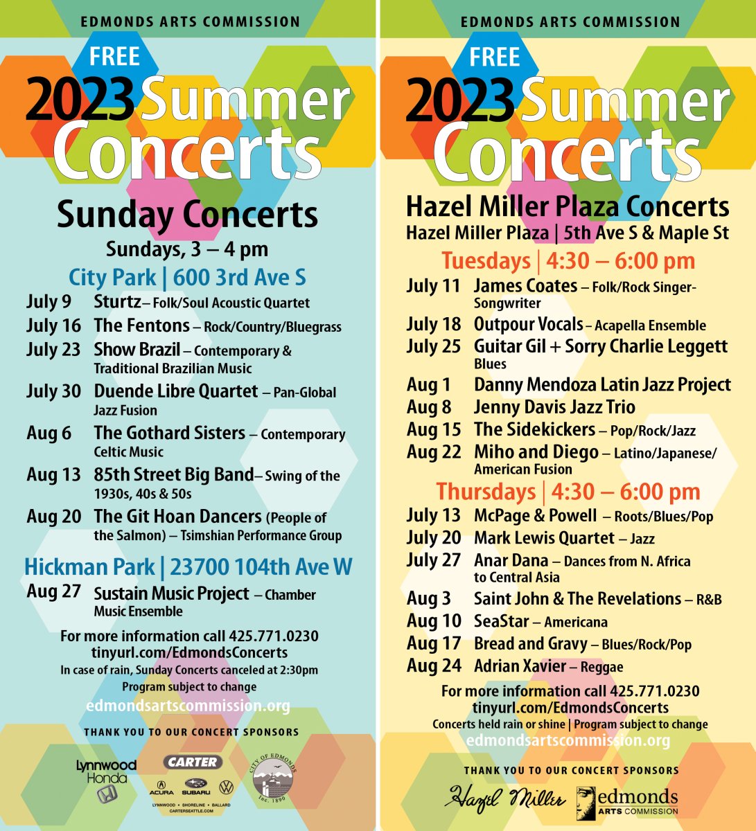 Enjoy A Taste (or Three!) of Music In Edmonds This Summer