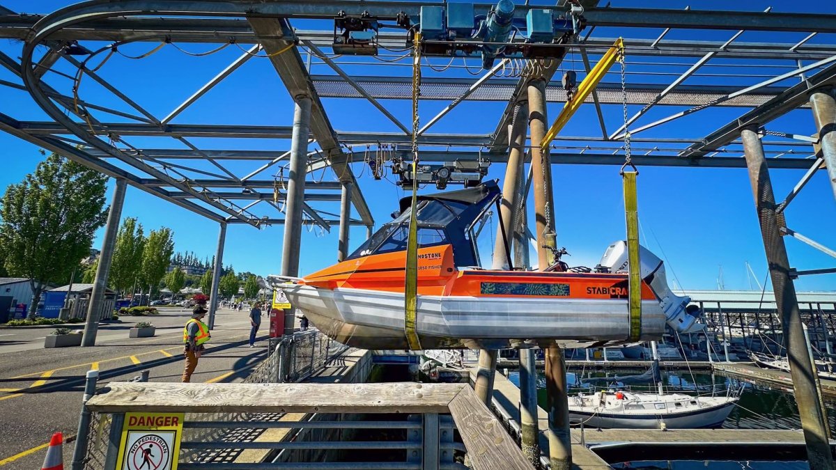 Boat Sling at Edmonds Marina