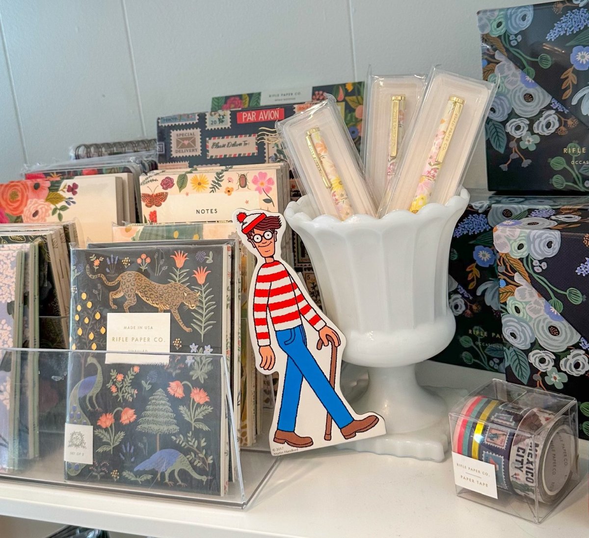 Waldo in a shop in Edmonds