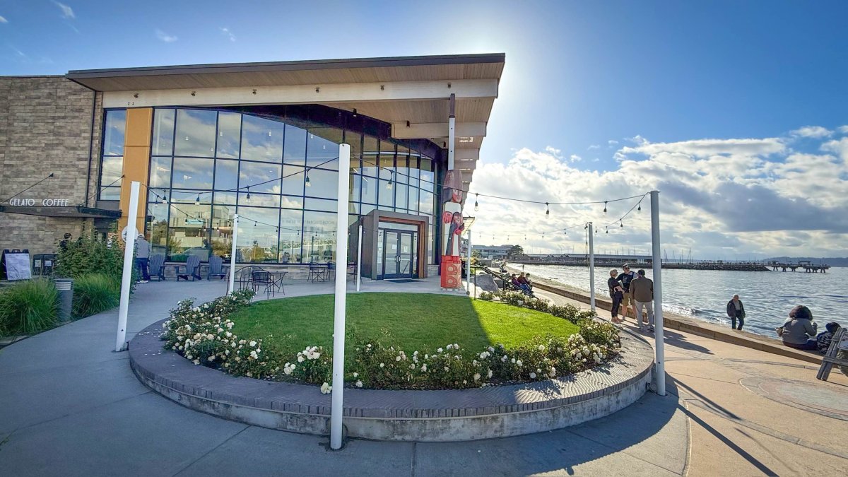 The outside of the Edmonds Waterfront Center on the Edmonds waterfront